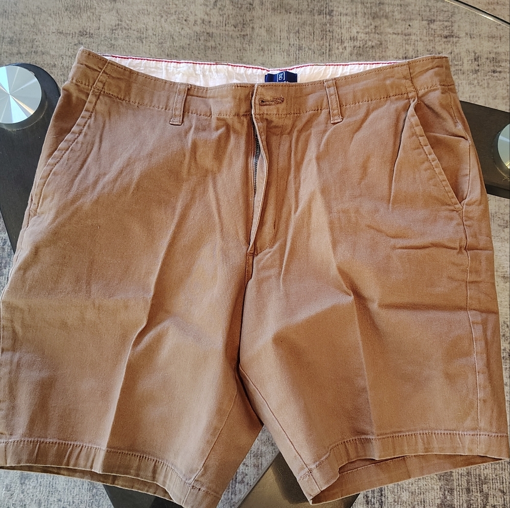 George Men's Brown Flat Front Shorts
